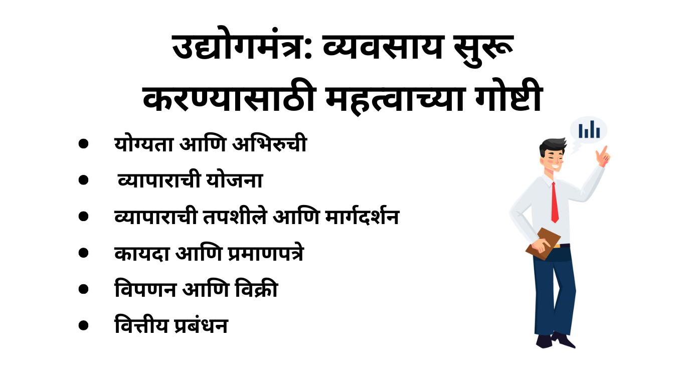 Read more about the article उद्योगमंत्र: व्यवसाय सुरू करण्यासाठी महत्वाच्या गोष्टी